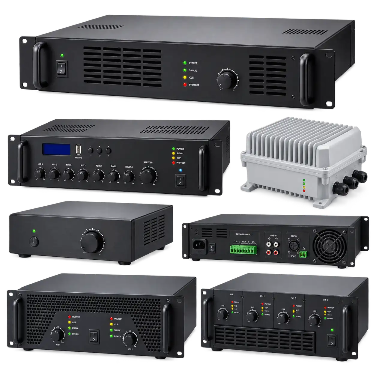 Audio amplifiers for PAGA systems